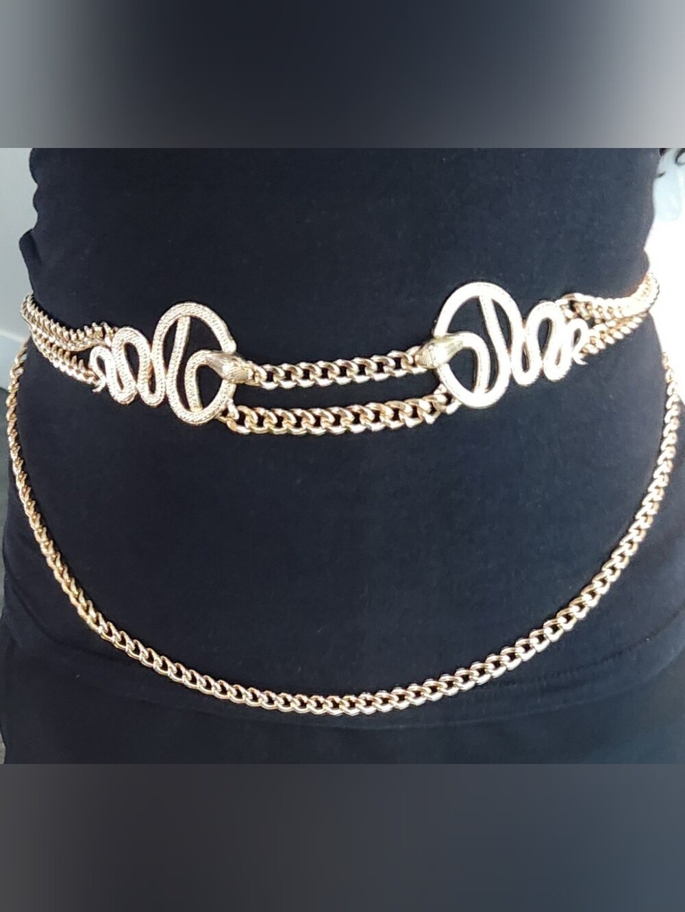 Gold Chain Link Waist Snake Belt